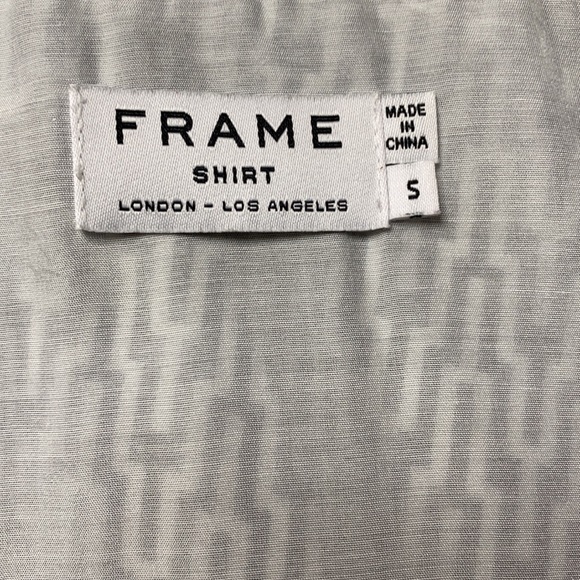 Frame White Silk Button down cropped blouse Size S - Picture 5 of 7